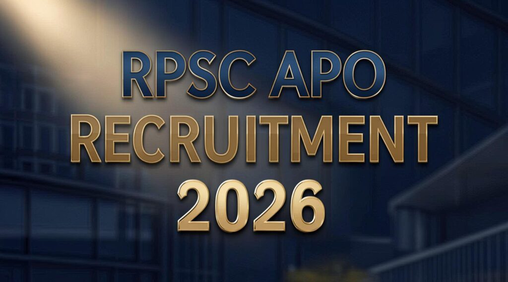 RPSC APO Recruitment 2026