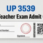UPESSC 3539 TGT Teacher Exam Admit Card