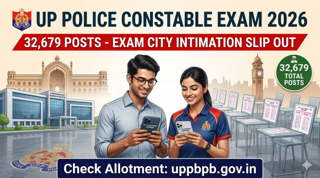 UP Police Constable Exam City 2026