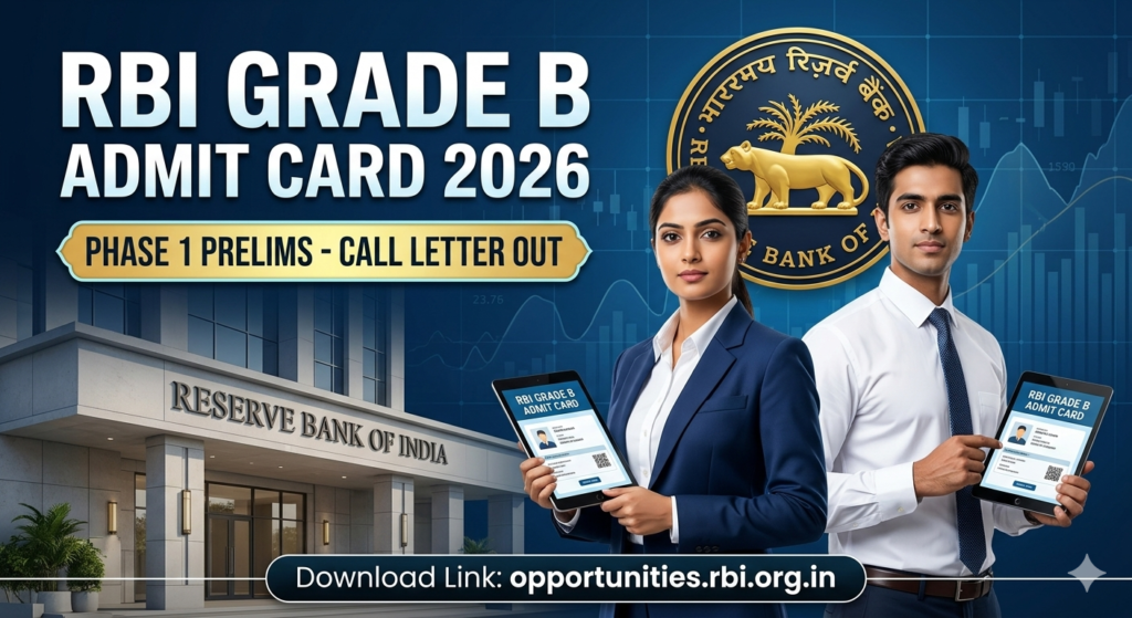 RBI Grade B Admit Card 2026