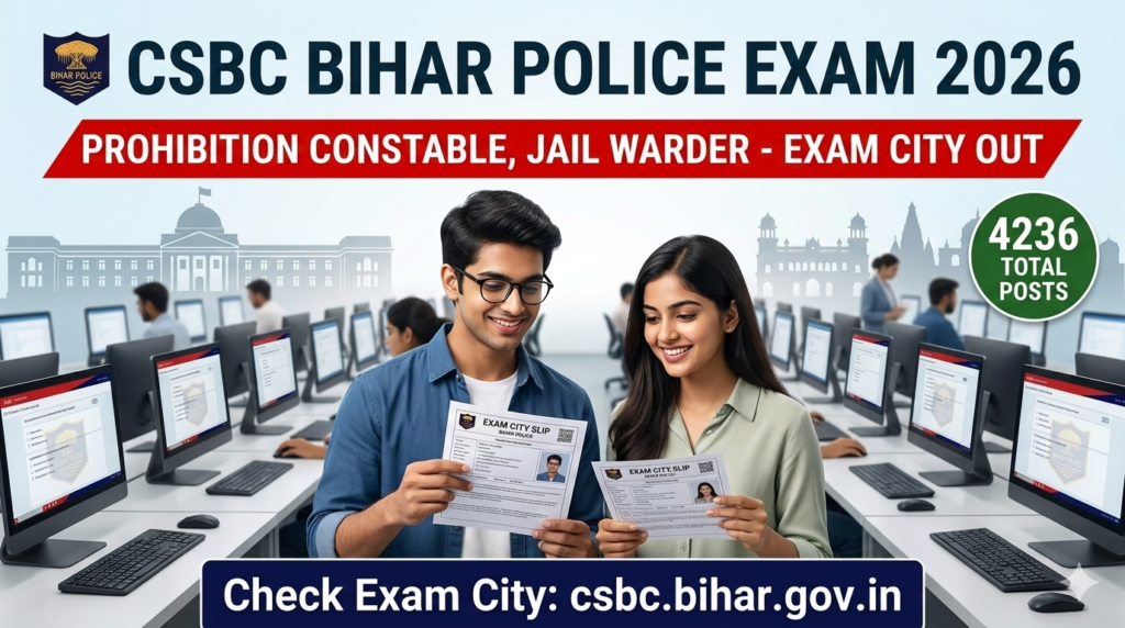 CSBC Bihar Police Prohibition Constable Exam City 2026